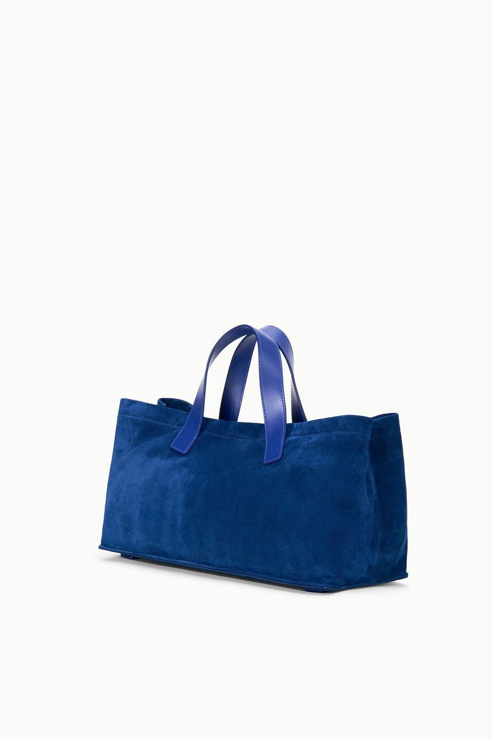 Cobalt Blue Full Cow Suede Large Capacity Handheld Tote Bag