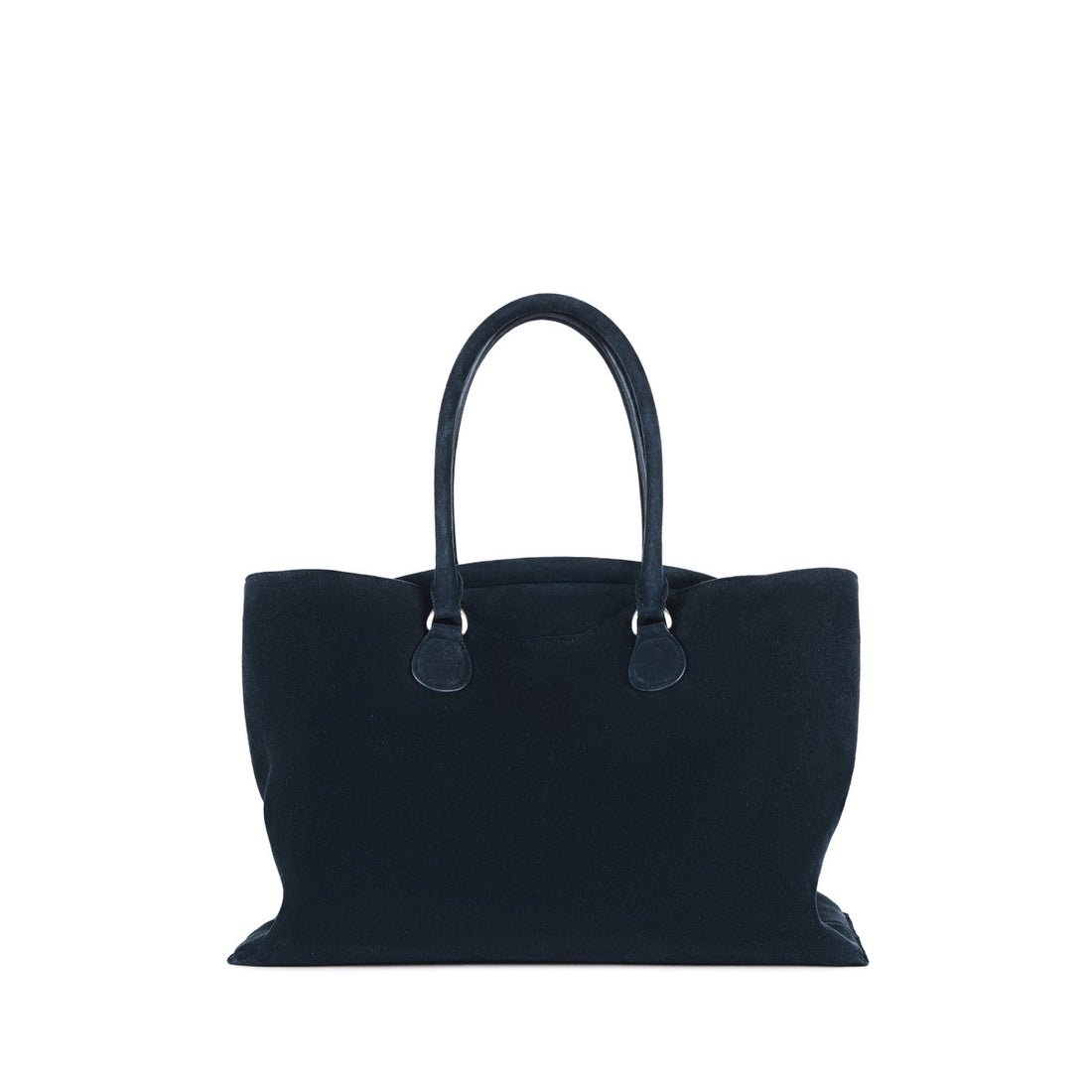 Large Suede Leather Top Handle Tote Bag