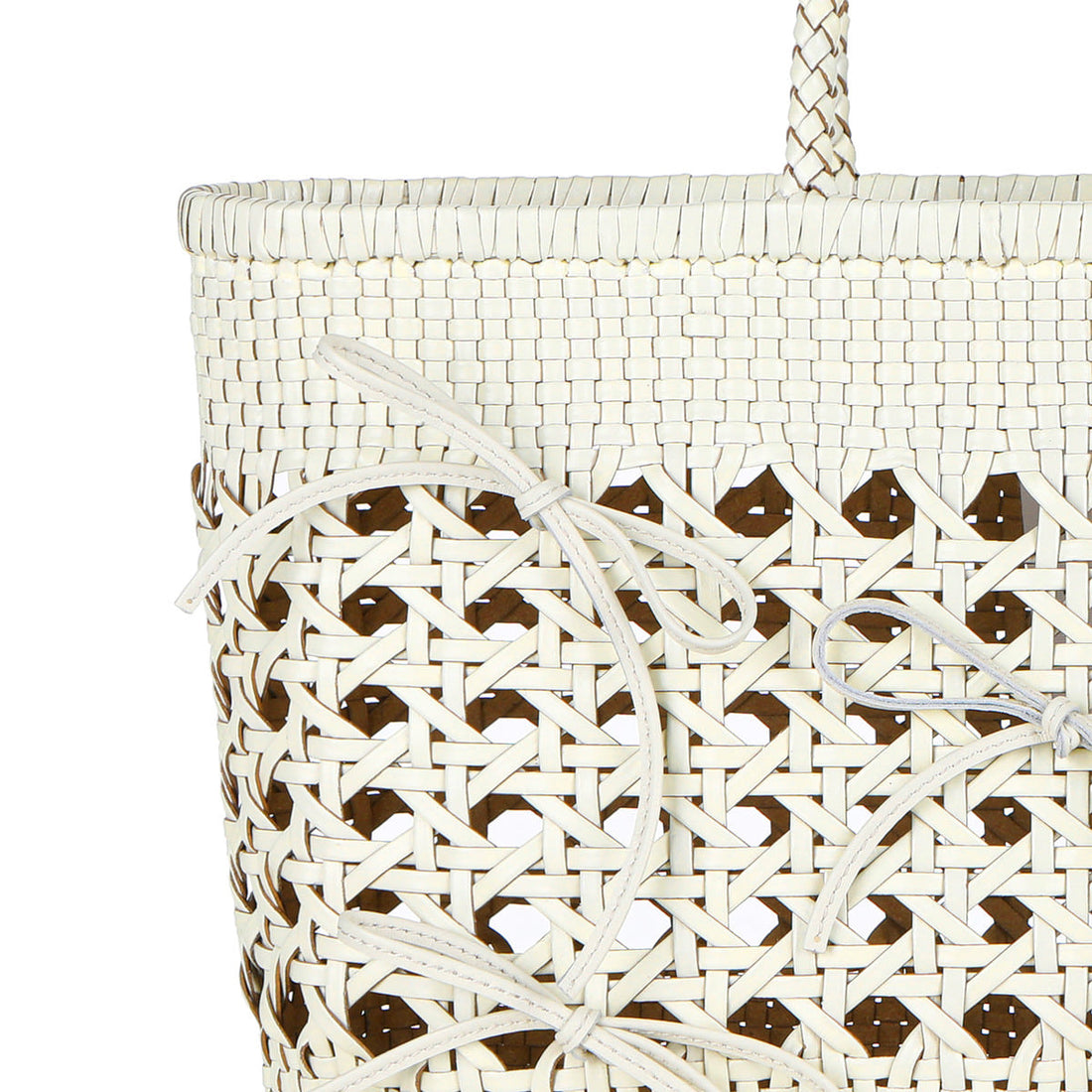 Dual Pattern Hand Woven Square Tote Bag