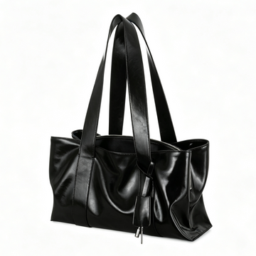 Glossy Soft Voluminous Shoulder Tote Bag